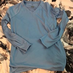 Light blue workout shirt